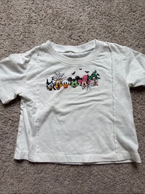 Disney White Kids Halloween Character Faces Tee